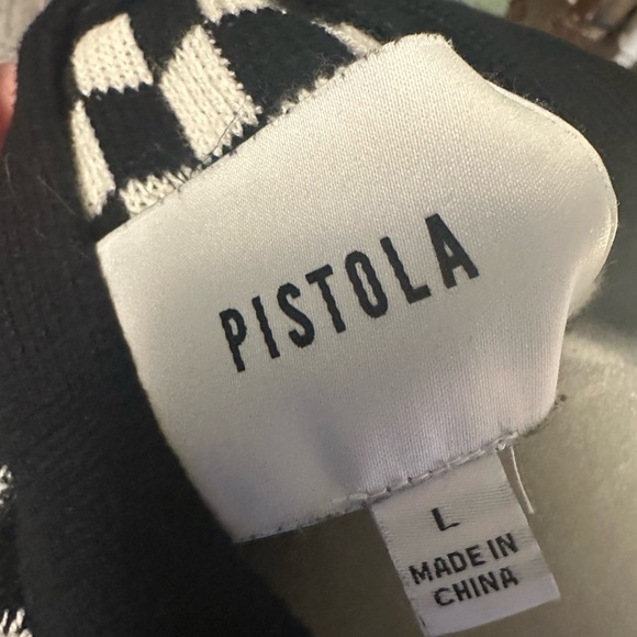 Pistola Black and White Checkered Cardigan - Picture 3 of 3
